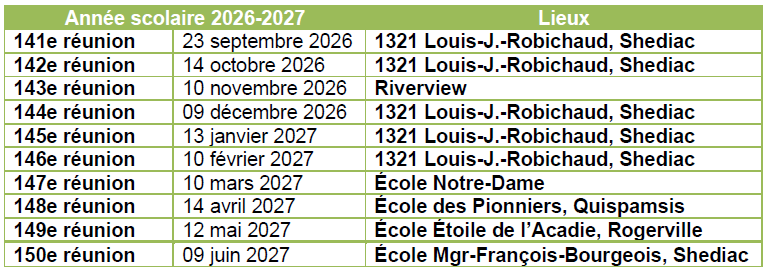 Calendrier des réunions 2026 10 09 102449